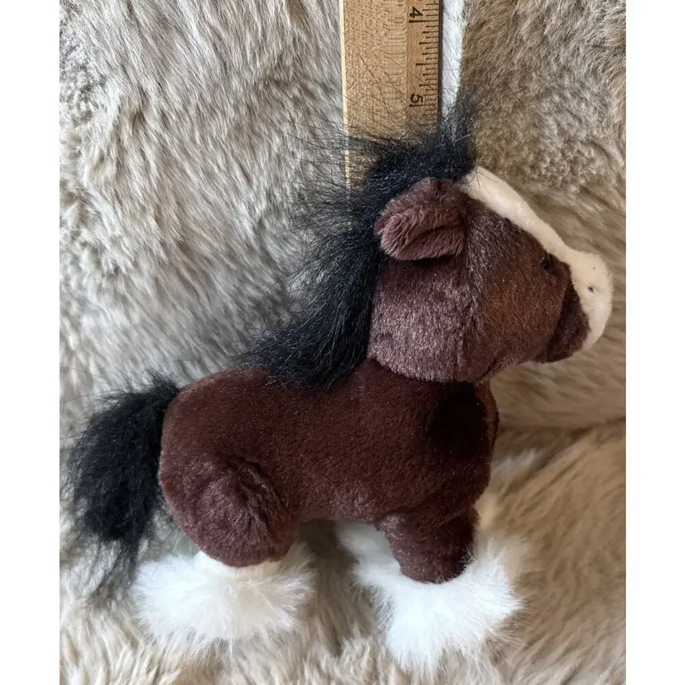 Ganz Webkinz Clydesdale Horse Plush Stuffed Animal W Logo No Code EUC 9”